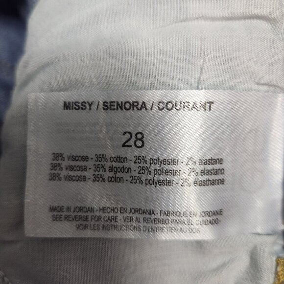 Sanctuary Denim Modern Straight Crop High Rise Painted Jeans - Size 28 - Picture 9 of 9